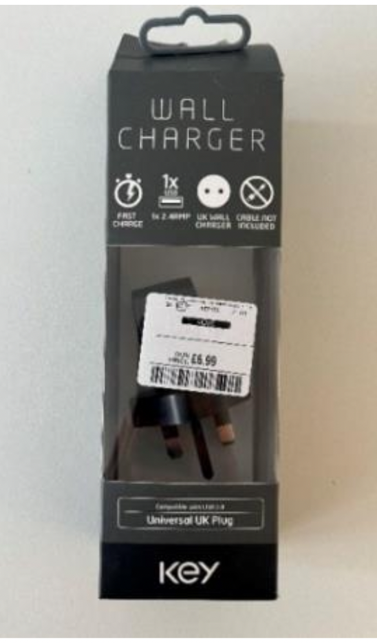 Wall Charger (Universal UK Plug) Key